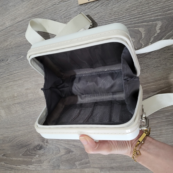 White Crossbody Mini Suitcase Bag - Picture 4 of 4